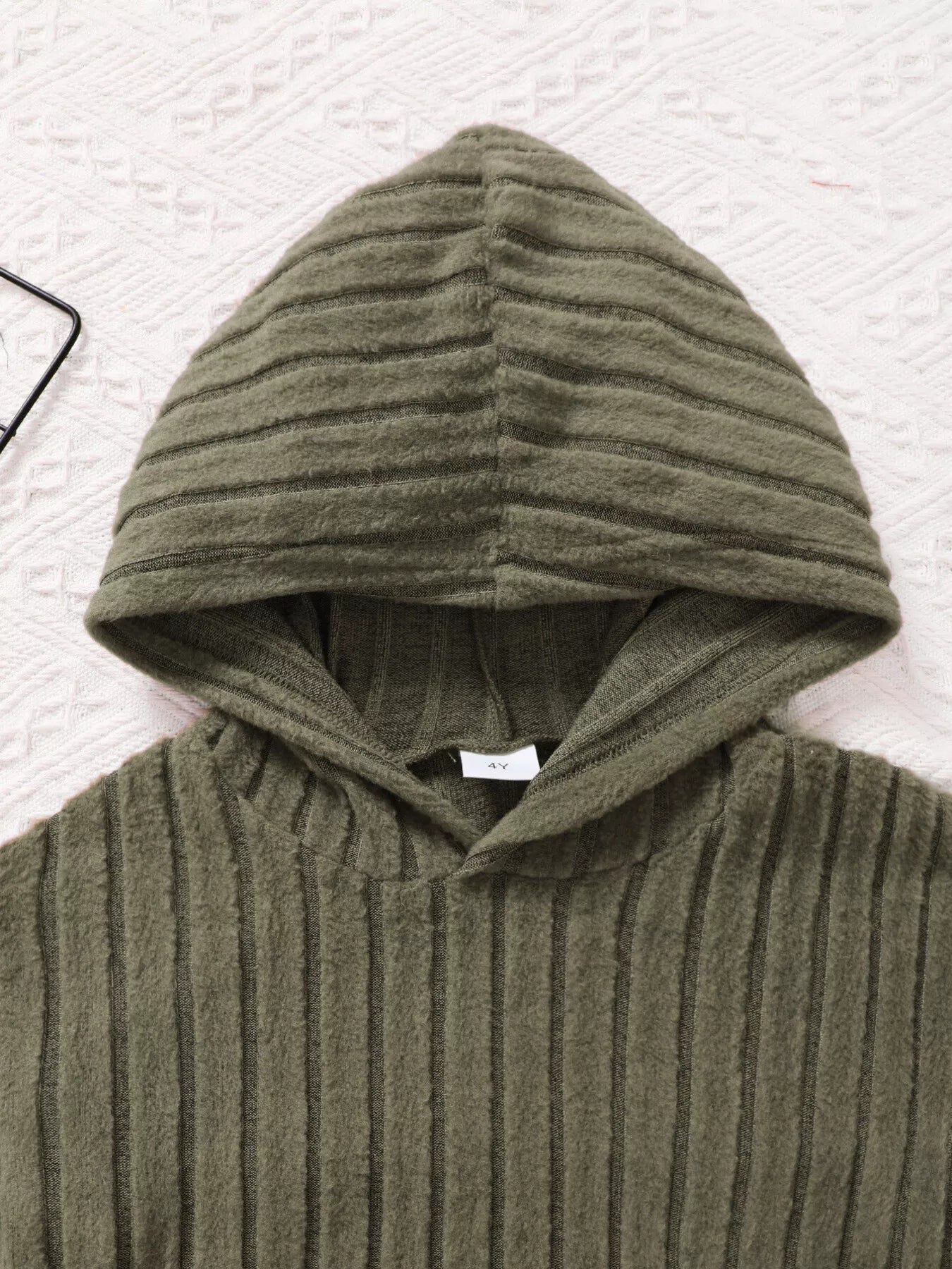 Children's Ribbed Long Sleeve Hoodie and Pants Set - Farnelli