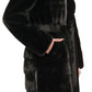 Faux Mink Effect Fur Hooded Coat