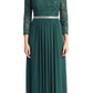 CLEARANCE - Celavie 6305L Three-Quarter Length Lace Sleeve Dress A-line (Size M)