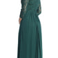 CLEARANCE - Celavie 6305L Three-Quarter Length Lace Sleeve Dress A-line (Size M)