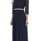 CLEARANCE - Celavie 6305L Three-Quarter Length Lace Sleeve Dress A-line (Size M)