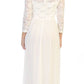CLEARANCE - Celavie 6305L Three-Quarter Length Lace Sleeve Dress A-line (Size M)