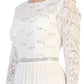CLEARANCE - Celavie 6305L Three-Quarter Length Lace Sleeve Dress A-line (Size M)