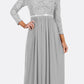 CLEARANCE - Celavie 6305L Three-Quarter Length Lace Sleeve Dress A-line (Size M)