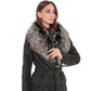 Genuine Silver Fox Cashmere Blend Coat