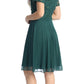 CLEARANCE - Celavie 6320S Knee Length Dress With Short Sleeves (Size L)