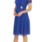 CLEARANCE - Celavie 6320S Knee Length Dress With Short Sleeves (Size L)