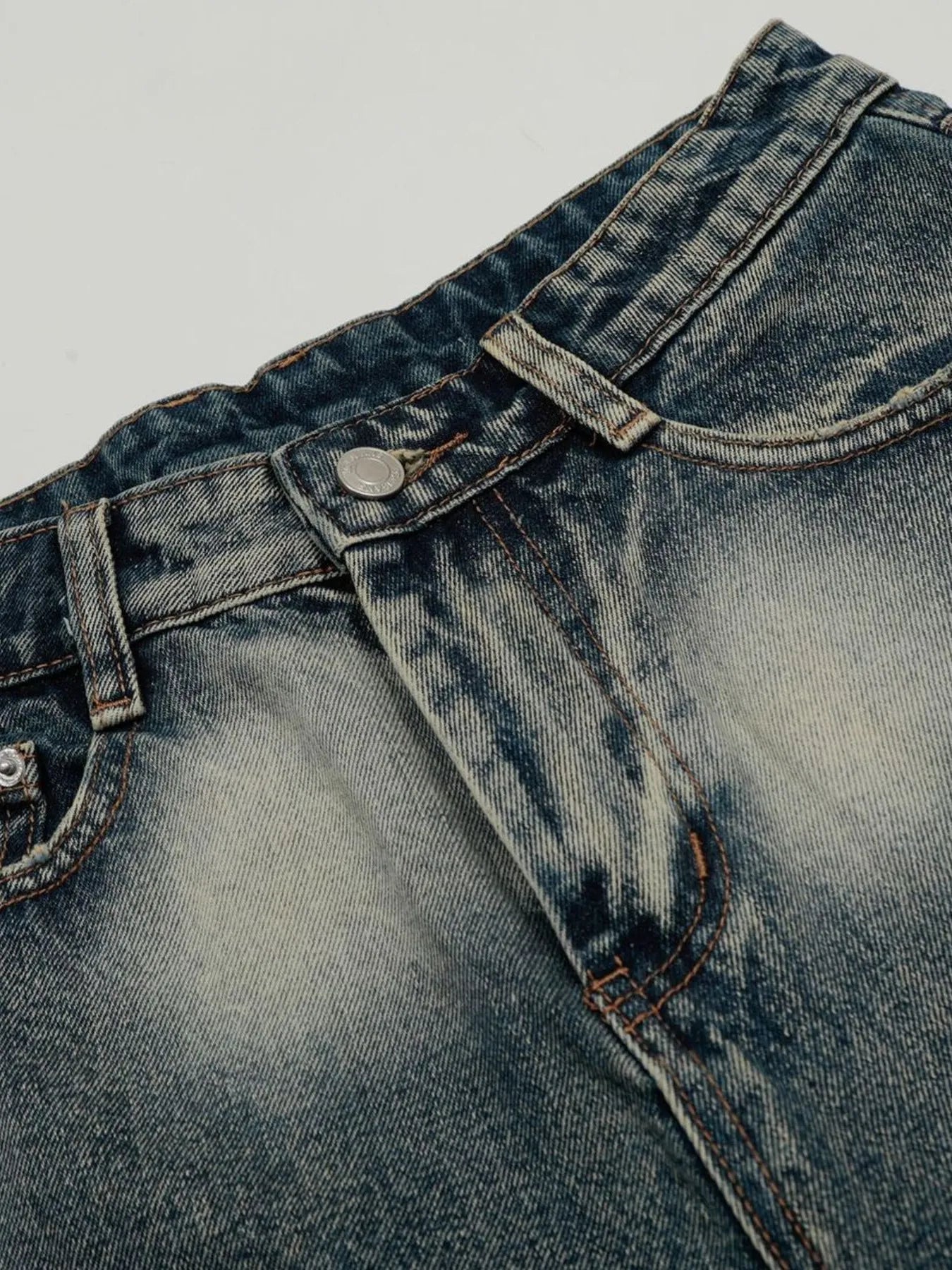 Men's Acid Wash Denim Shorts - Farnelli
