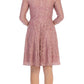 CLEARANCE - Celavie 6343S Off-the-Shoulder Short Lace A-Line Dress (Size XL)