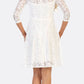 CLEARANCE - Celavie 6343S Off-the-Shoulder Short Lace A-Line Dress (Size XL)