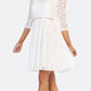 CLEARANCE - Celavie 6343S Off-the-Shoulder Short Lace A-Line Dress (Size XL)