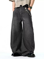 Men's Washed Wide Leg Jeans - Farnelli