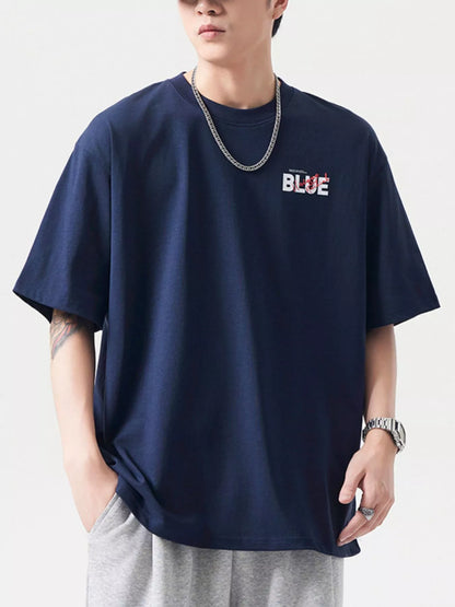 Men's Plus Size Round Neck Half Sleeve T-Shirt - Farnelli