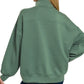 Zenana Scuba Quarter-Zip Sweatshirt - Farnelli