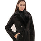 Genuine Mink Fur Eco Suede Coat