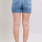 Judy Blue Full Size 2 Button Denim Shorts with Pockets Plus Size - Farnelli