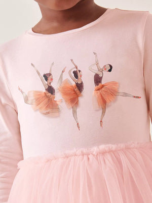 Children's Ballerina Long Sleeve Tulle Dress - Farnelli