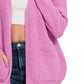 Zenana Melange Open Front Sweater Cardigan - Farnelli