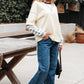 Ashley Striped Long Sleeve Two-in-one Top - Farnelli