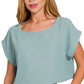 Zenana Heavy Woven Span Crop Tee & Skirt Set - Farnelli