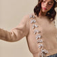 SO ME Checkered Plaid Tape Lace Up Ribbed Sweater - Farnelli