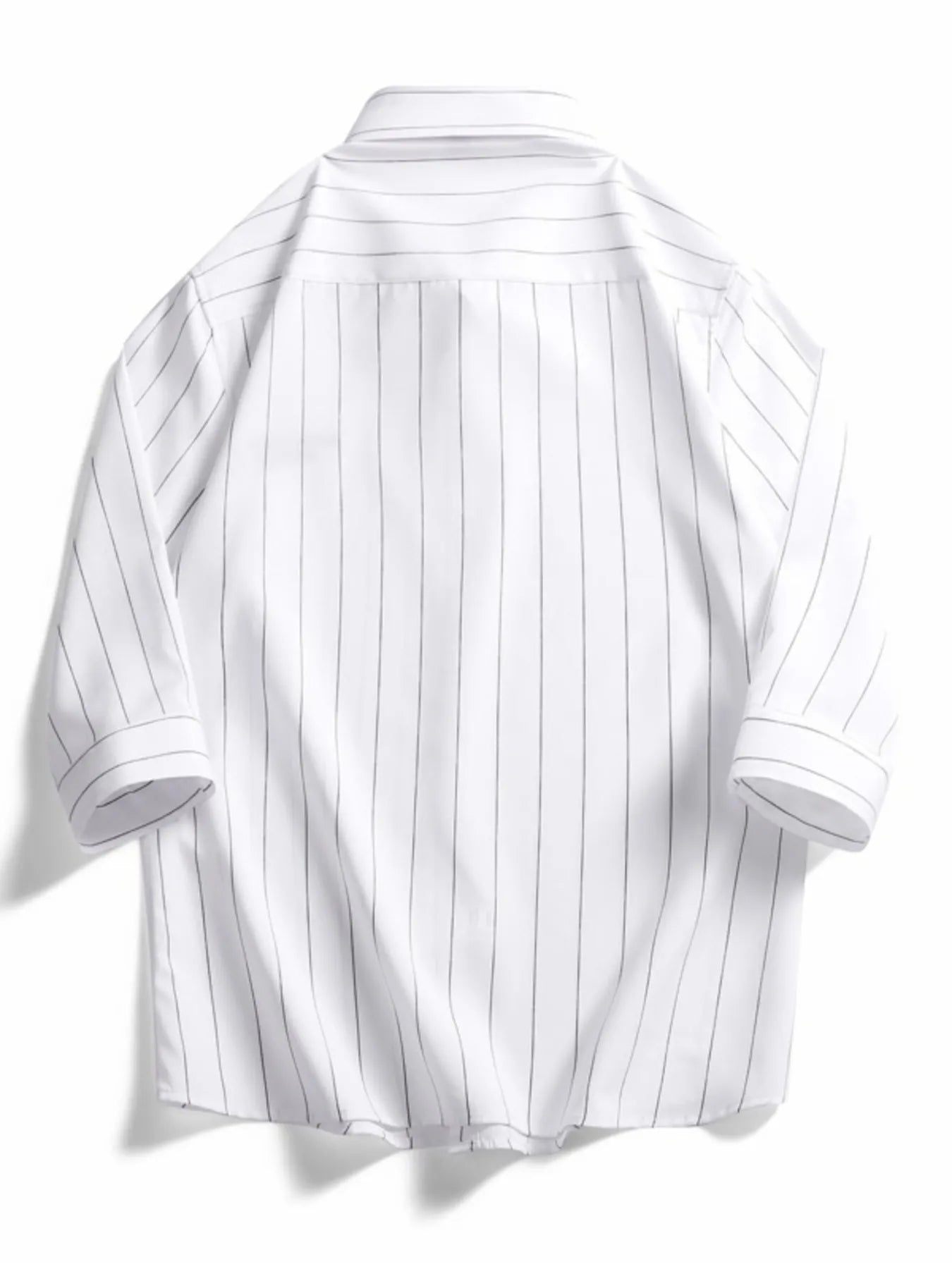 Men's Plus Size Striped Button-Down Casual Shirt - Farnelli