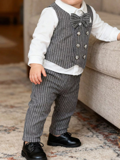 Children's Striped Vest and Pants Suit Set - Farnelli