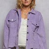 POL Button Down Corduroy Trucker Jacket - Lavender