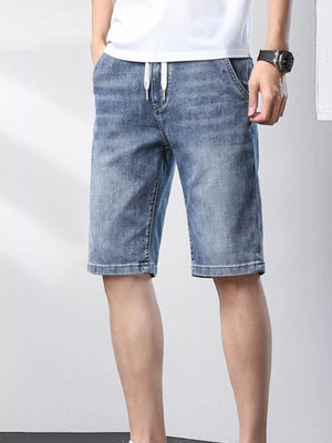 Men's Casual Drawstring Denim Shorts - Farnelli