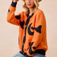 BiBi Halloween Witch Hat Moon Bat Artwork Cardigan - Farnelli