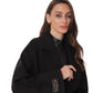 Astoria Midi Cashmere Wool Blend Coat in Black