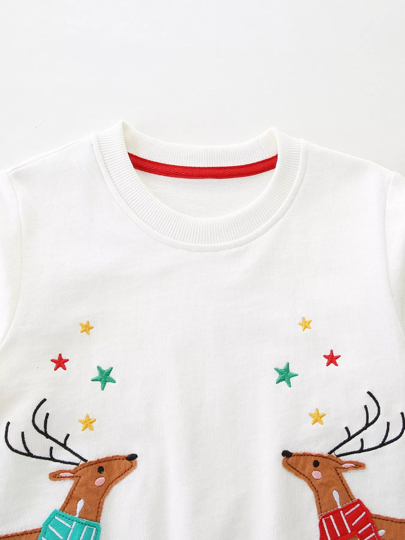Children's Reindeer Embroidered Sweatshirt - Farnelli