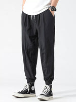 Men's Plus Size Drawstring Loose Fit Joggers - Farnelli