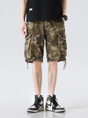 Men's Camouflage Cargo Shorts with Multiple Pockets - Farnelli