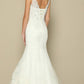 Juliet 654 Mermaid Gown Lace Up Back Embroidered