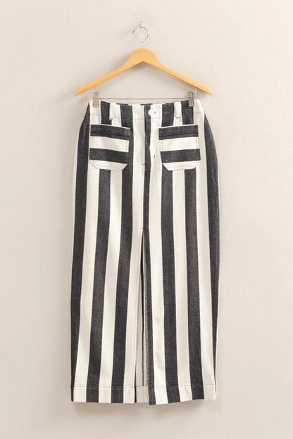 HYFVE Striped Pocket Detail Maxi Skirt - Farnelli