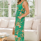 ODDI Full Size Floral Sleeveless Wide Leg Jumpsuit - Farnelli