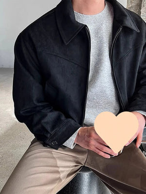 Men's Plus Size Zip Up Long Sleeve Jacket - Farnelli