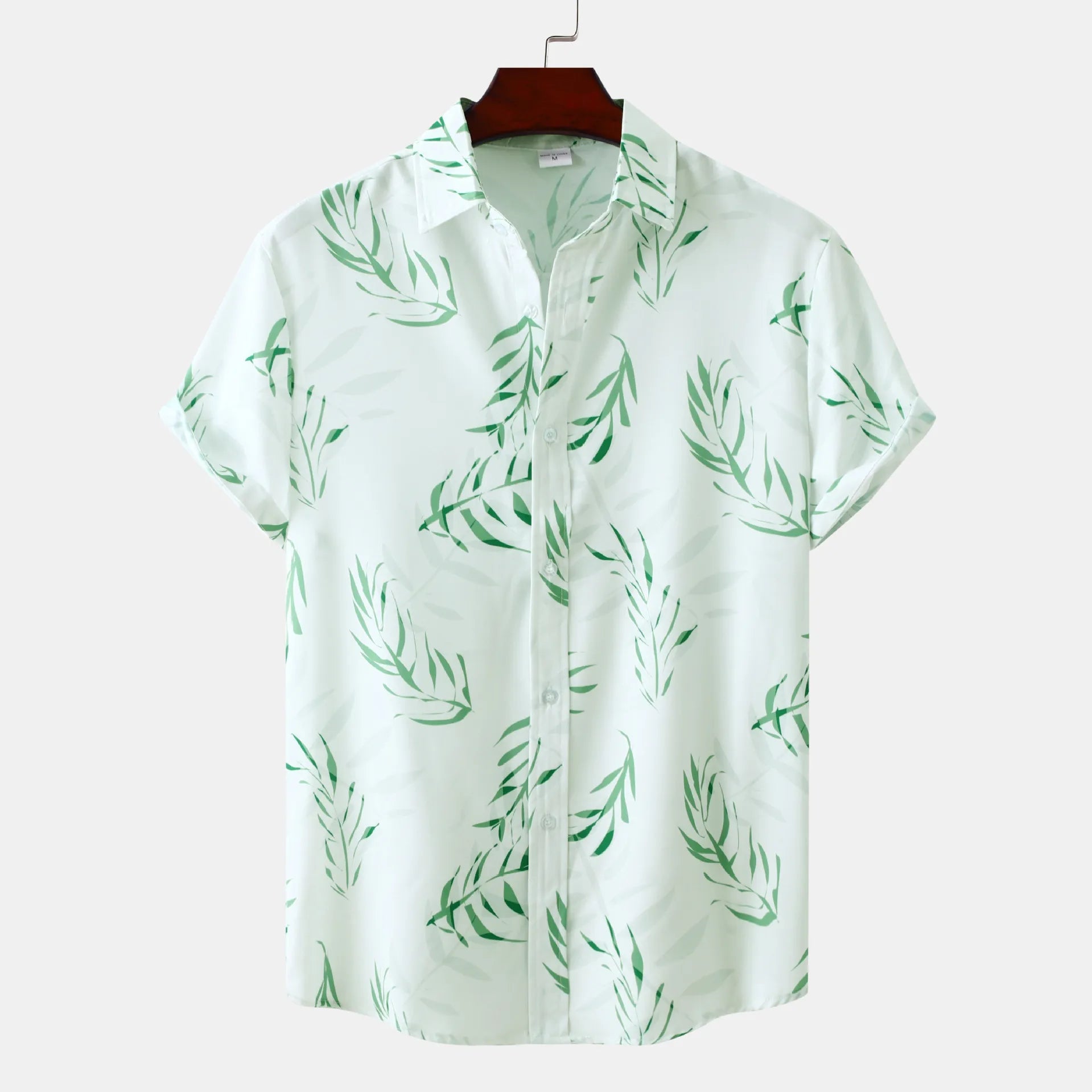 Men's Plus Size Printed Short Sleeve Casual Shirt - Farnelli