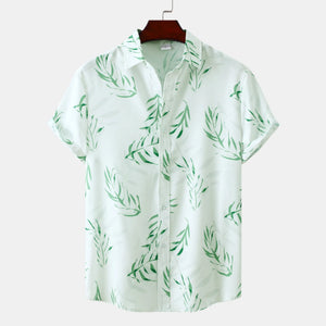 Men's Plus Size Printed Short Sleeve Casual Shirt - Farnelli