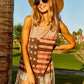 BiBi American Flag Print Knit Sleeveless Top - Farnelli