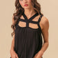 BiBi Rayon Span Jersey Cut Out with Straps Detailed - Farnelli
