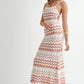 MABLE Lightweight Pointelle Chevron Knit Maxi Dress - Farnelli