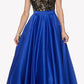 Juliet 661 Sleeveless Floor Length A-line Dress Keyhole Back