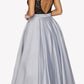 Juliet 661 Sleeveless Floor Length A-line Dress Keyhole Back