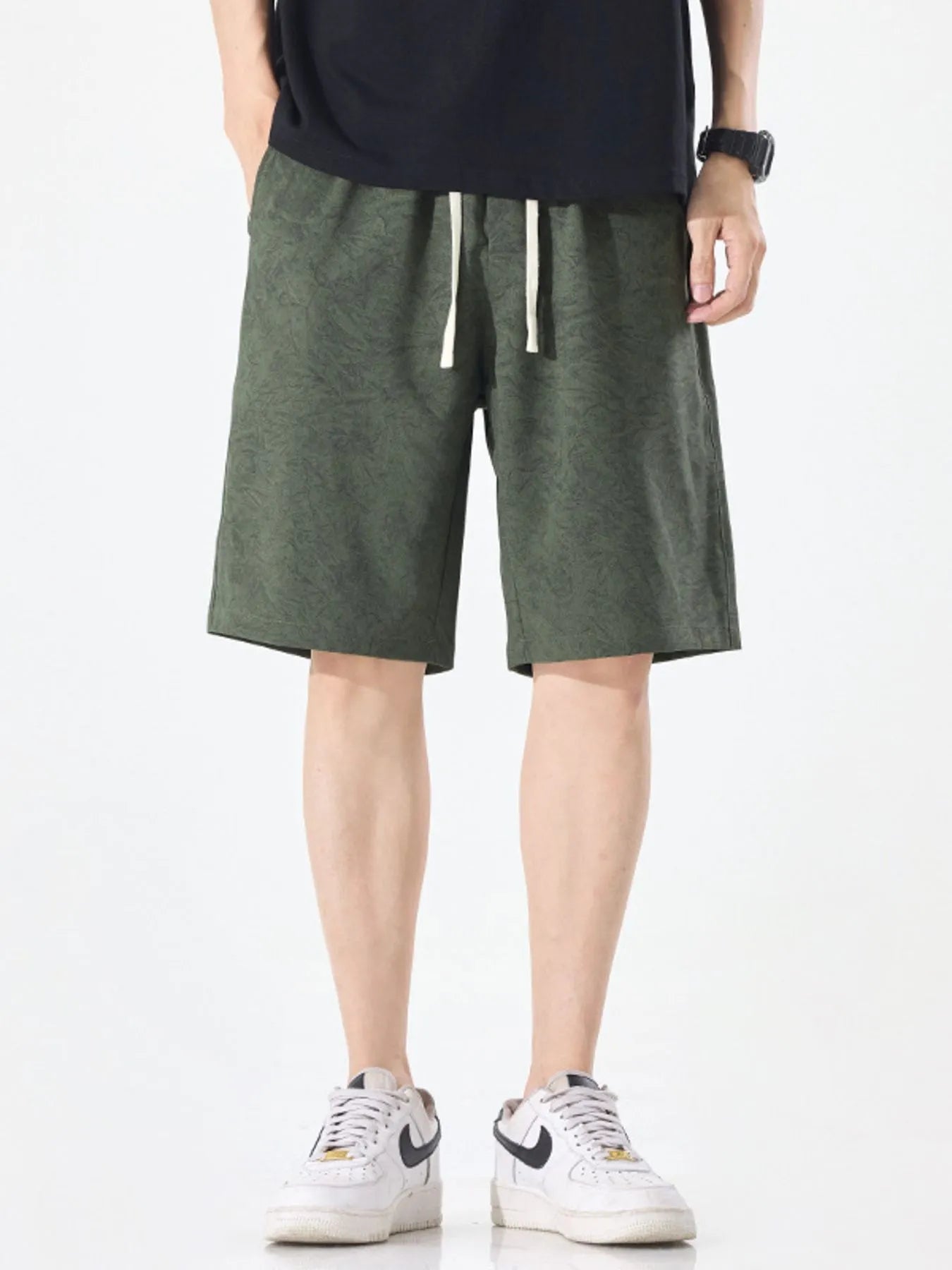 Men's Plus Size Drawstring Loose Fit Shorts - Farnelli