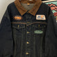 Men's Plus Size Corduroy Collar Button Up Denim Jacket - Farnelli