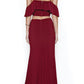 Juliet 662 Cold-Shoulder Two-Piece Gown with Slit