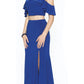 Juliet 662 Cold-Shoulder Two-Piece Gown with Slit