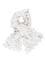 Ivory Saint James USA ALVEOLE Fancy Knit Scarf with textured alveole knit pattern